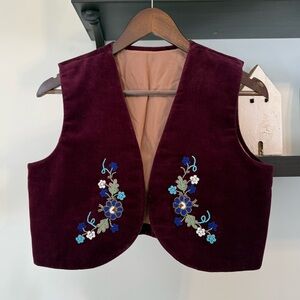 SOLD Vintage Beaded Velvet Vest